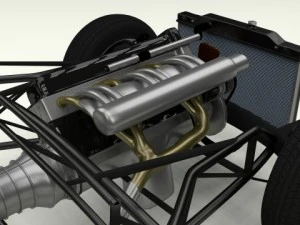 fully modelledrigged mercedes 300sl gullwing 3D Model