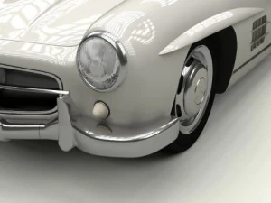 fully modelledrigged mercedes 300sl gullwing 3D Model
