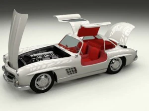 fully modelledrigged mercedes 300sl gullwing 3D Model