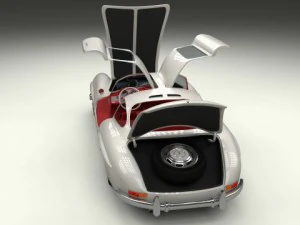 fully modelledrigged mercedes 300sl gullwing 3D Model