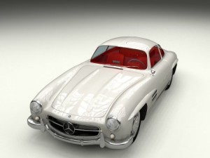 fully modelledrigged mercedes 300sl gullwing 3D Модель