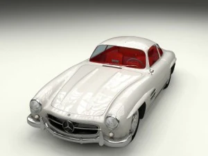 fully modelledrigged mercedes 300sl gullwing 3D Model