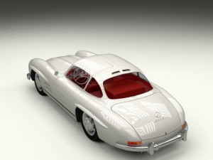 fully modelledrigged mercedes 300sl gullwing 3D Модель