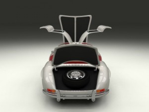 fully modelledrigged mercedes 300sl gullwing 3D Модель