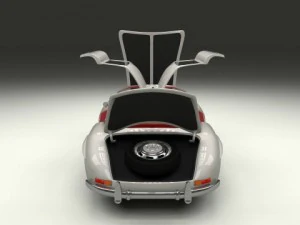 fully modelledrigged mercedes 300sl gullwing 3D Model