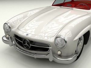 fully modelledrigged mercedes 300sl gullwing 3D Модель