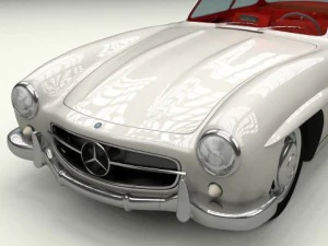 fully modelledrigged mercedes 300sl gullwing 3D Model