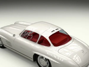 fully modelledrigged mercedes 300sl gullwing 3D Model