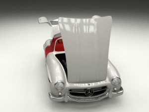 fully modelledrigged mercedes 300sl gullwing 3D Модель