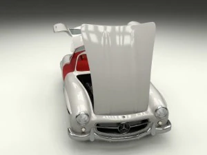 fully modelledrigged mercedes 300sl gullwing 3D Model