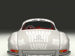 fully modelledrigged mercedes 300sl gullwing 3D Модель