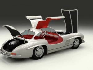 fully modelledrigged mercedes 300sl gullwing 3D Model