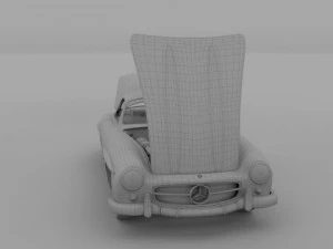 fully modelledrigged mercedes 300sl gullwing 3D Model
