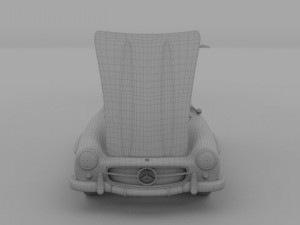 fully modelledrigged mercedes 300sl gullwing 3D Модель