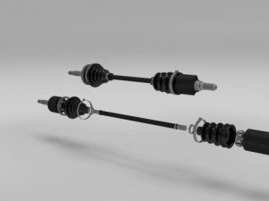 exploded half axle Modèle 3D