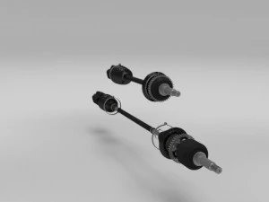 exploded half axle 3D Model