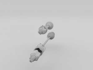 exploded half axle Modèle 3D