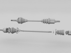 exploded half axle Modèle 3D