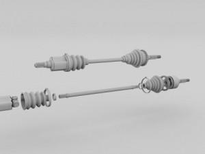 exploded half axle Modèle 3D