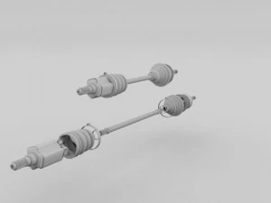 exploded half axle 3D Model