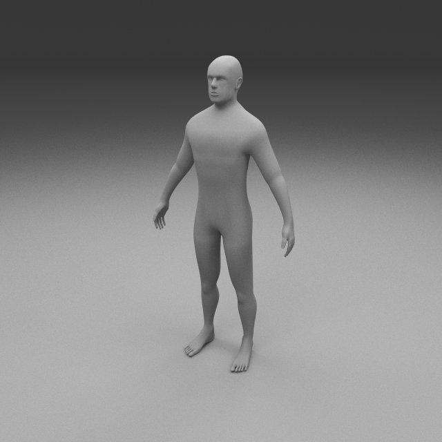 human male clay model 3D Model .c4d .max .obj .3ds .fbx .stl .blend 