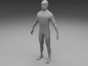 human male clay model 3D Model
