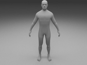 human male clay model 3D Model