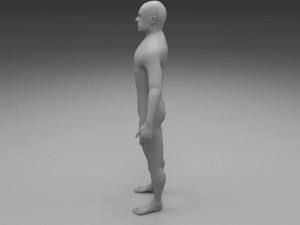 human male clay model 3D Model