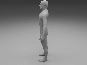 human male clay model 3D Model