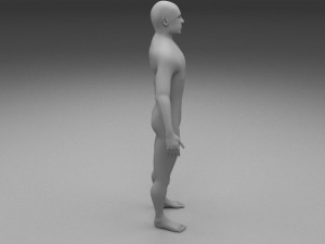 human male clay model 3D Model
