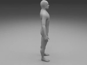human male clay model 3D Model