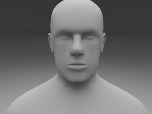 human male clay model 3D Model