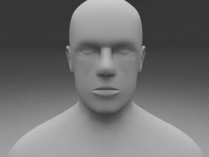 human male clay model 3D Model