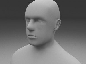 human male clay model 3D Model