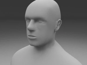 human male clay model 3D Model
