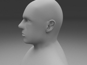 human male clay model 3D Model