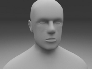 human male clay model 3D Model