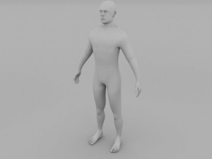 human male clay model 3D Model