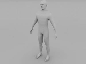 human male clay model 3D Model