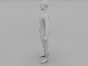 human male clay model 3D Model