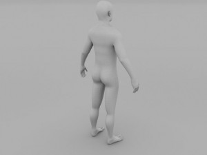 human male clay model 3D Model