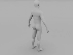 human male clay model 3D Model