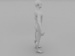 human male clay model 3D Model