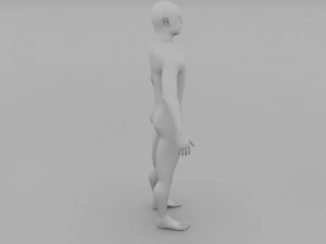 human male clay model 3D Model