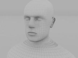 human male clay model 3D Model
