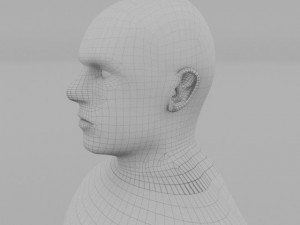 human male clay model 3D Model