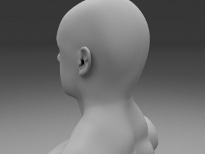 muscular human male clay model Modello 3D