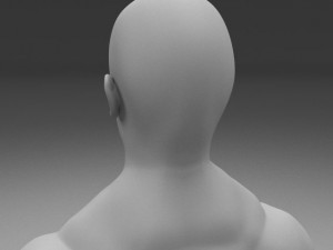 muscular human male clay model Modello 3D
