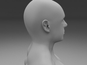muscular human male clay model Modello 3D
