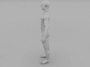 muscular human male clay model 3D Model